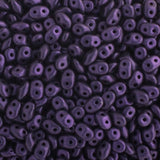 Matubo Czech Superduo Beads Jet Metallic Suede Purple 22g
