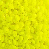 Matubo Czech Superduo Beads Alabaster Yellow Neon 22g