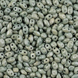 Matubo Czech Miniduo Beads Chalk Green Luster 13g