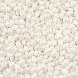 Matubo Czech Miniduo Beads Chalk White Luster 13g
