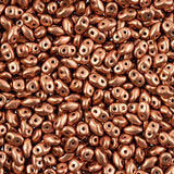 Matubo Czech Miniduo Beads Crystal Bronze Vintage Copper 13g