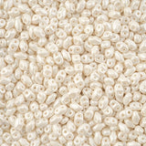 Matubo Czech Miniduo Beads Pearl Shine White 13g