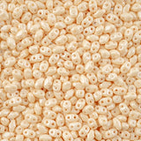Matubo Czech Miniduo Beads Chalk Orange Luster 13g