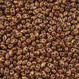Matubo Czech Miniduo Beads Chalk Senegal Brown Violet 13g