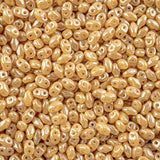 Matubo Czech Miniduo Beads Opaque Ivory White Luster 13g