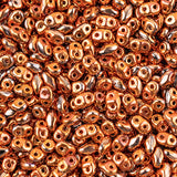 Matubo Czech Miniduo Beads Jet Full Capri Gold 13g