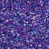 Matubo Czech Miniduo Beads Summer Rainbow Dark Blue 13g