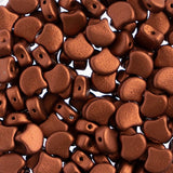 Matubo Czech Ginko Beads Crystal Bronze Fire Red 12g