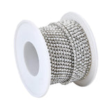 Metal Pearl & Rhinestone Banding 2mm Silver 10yd/pk