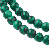 Malachite Beads 4-4.5mm Round (Synthetic) 15" Strand