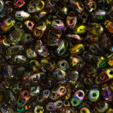 *Czech Miniduo Beads Magic Yellow Brown 8g