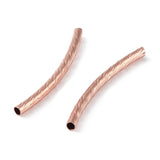 Metal Curved Tube Beads 25mm Rose Gold 40/pk