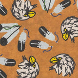 Cotton Fabric Real Beads Eagle Moosehide - Half Yard