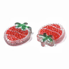 Resin Cabochon Strawberries 4/pk