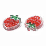 Resin Cabochons Strawberries 4/pk