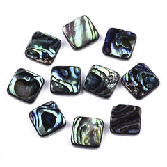 Shell Cabochon Natural Abalone Square 10mm 2/pk