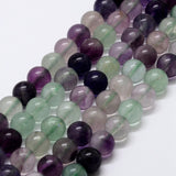 Rainbow Fluorite Beads 8mm Round (Natural) 15-16" Strand