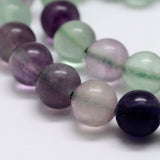 Rainbow Fluorite Beads 8mm Round (Natural) 15-16" Strand
