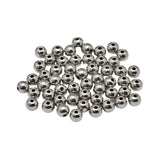 Round Metal Beads 6mm Platinum Plated 50/pk