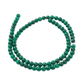 Malachite Beads 4-4.5mm Round (Synthetic) 15" Strand