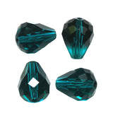 K9 Glass Teardrop Beads 8x6mm Indicolite 10/pk