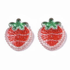 Resin Cabochon Strawberries 4/pk