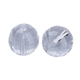 Faceted Plastic Beads 8mm Transparent Crystal 50g