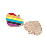 Pride Heart Enamel Charm 16x18mm 5/pk