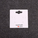 Cartes boucles d'oreilles 1 5/8" "Handmade with Love" 100/pk