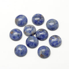 Gemstone Cabochon Round 12mm Blue Spot Jasper (Natural) 2/pk