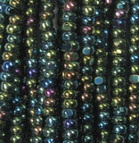 11/0 Czech Charlottes #59155 Metallic Green Iris 12str/Hank