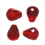 K9 Glass Teardrop Beads 12x10mm Siam 10/pk