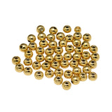 Round Metal Beads 6mm 18kt Gold Plated 50/pk