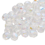 Fire Polished 6mm Round Crystal AB 25/Strand