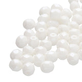 Fire Polished 4mm Round White Luster 40/Strand