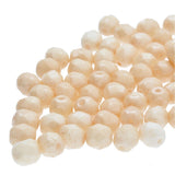 Fire Polished 6mm Round Chalk Beige Luster 25/Strand