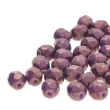 Fire Polished 4mm Round Vega On Chalk 40/Strand