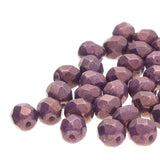 Fire Polished 8mm Round Vega On Chalk 20/Strand