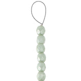 Fire Polished 6mm Round Chalk Green Luster 25/Strand