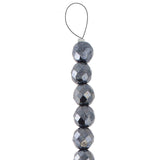 Fire Polished 8mm Round Jet Hematite 20/Strand