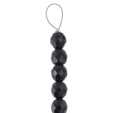 Fire Polished 8mm Round Jet Black 20/Strand