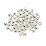 Round Metal Beads 6mm Silver Plated 50/pk