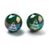 Christmas Tree Acrylic Beads 15mm Luster Mix 5/pk