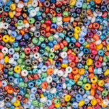 8/0 Czech Seed Beads #133 Opaque Multi Rainbow 22g