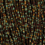 11/0 Czech Seed Beads #43133 Opaque Travertine Mix 6 Strand Hank