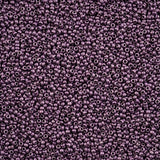 11/0 Czech Seed Beads #43220 Metallic Terra Matte Purple 24g