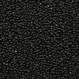 11/0 Czech Cut Seed Beads #37000 Opaque Black 13g