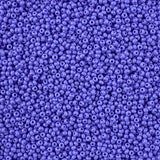 11/0 Czech Cut Seed Beads #37014 Opaque Light Royal Blue 13g