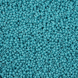 11/0 Czech Cut Seed Beads #37021 Opaque Turquoise Blue 13g