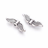 Metal Angel Wing Beads 21mm Antique Silver 25/pk